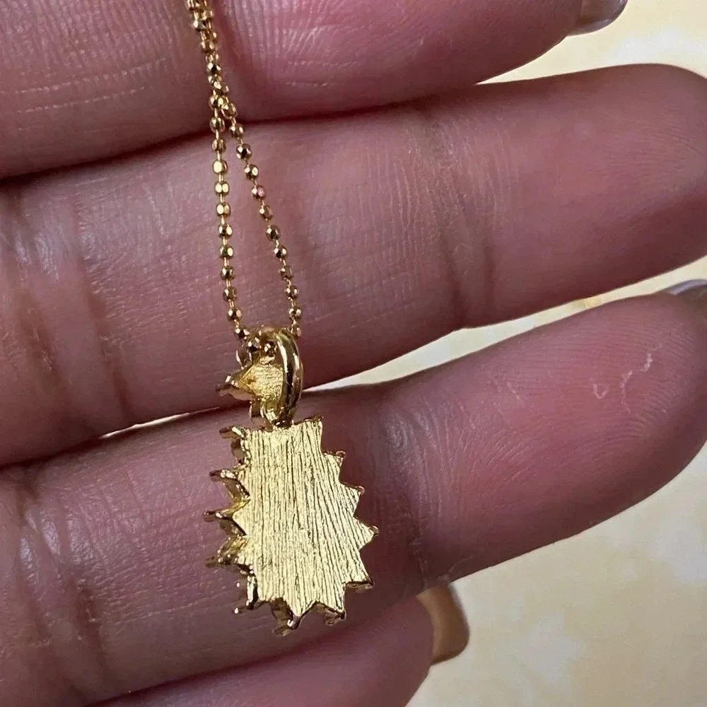 Vintage - Nina Ricci Gold Plated Citrine Glass & Rhinestone Necklace